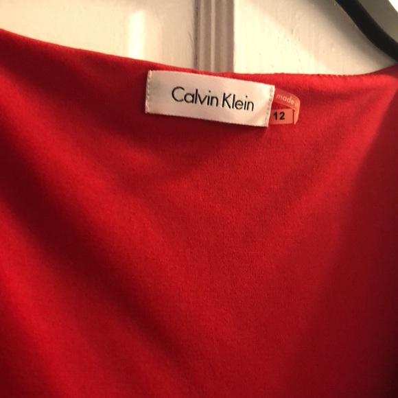 Red Calvin Klein Dress Size 12 - Picture 4 of 11